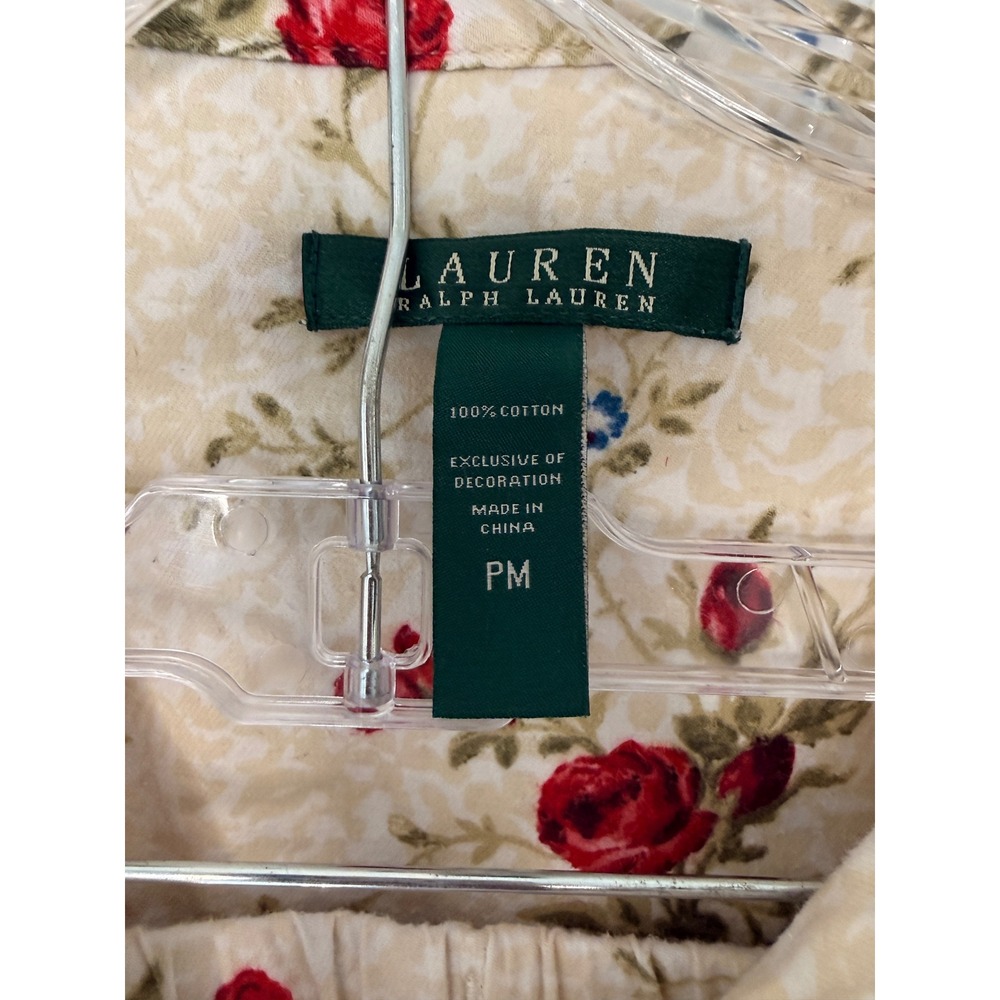 Lauren Ralph Lauren Pajama Set Women's Floral Loungewear Sleepwear Petite Medium - Picture 2 of 16
